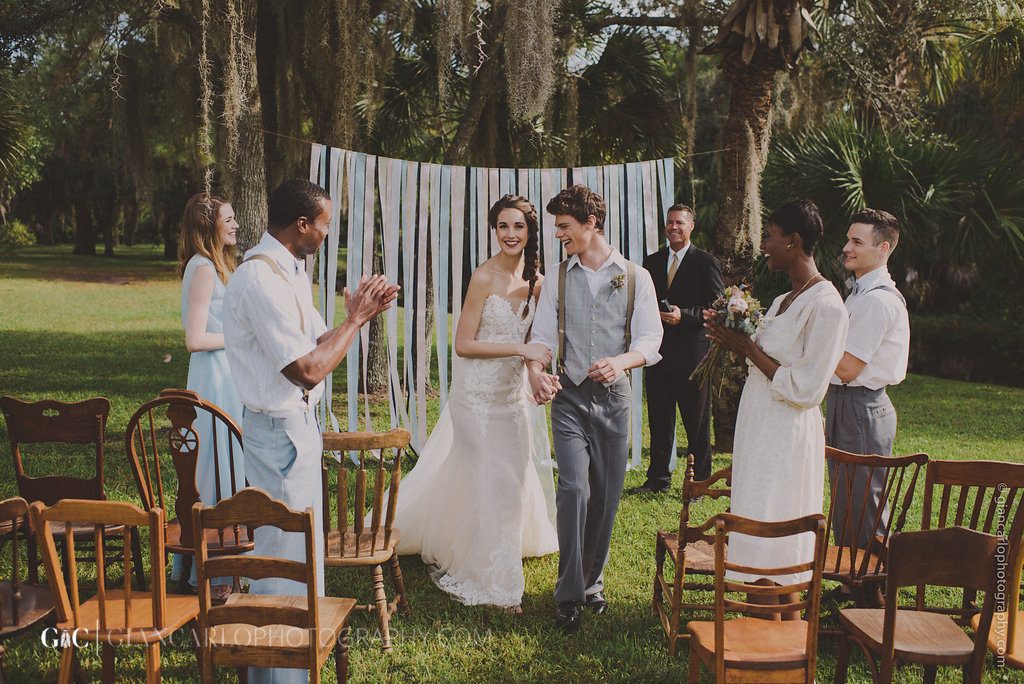 Outdoor Backyard Wedding Rustic Cozy | Anna Christine Events Orlando Central Florida Wedding Planner | Natural Nature Bride & Groom