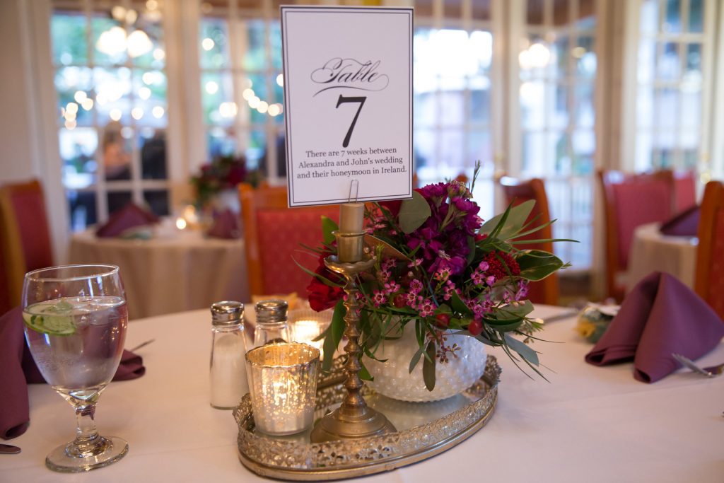 Table Number Personal Memories | Classic Purple & Orange Wedding Football Texas Longhorns Sports Lake Lucerne Courtyard Anna Christine Events Orlando Kathy Thomas Photography