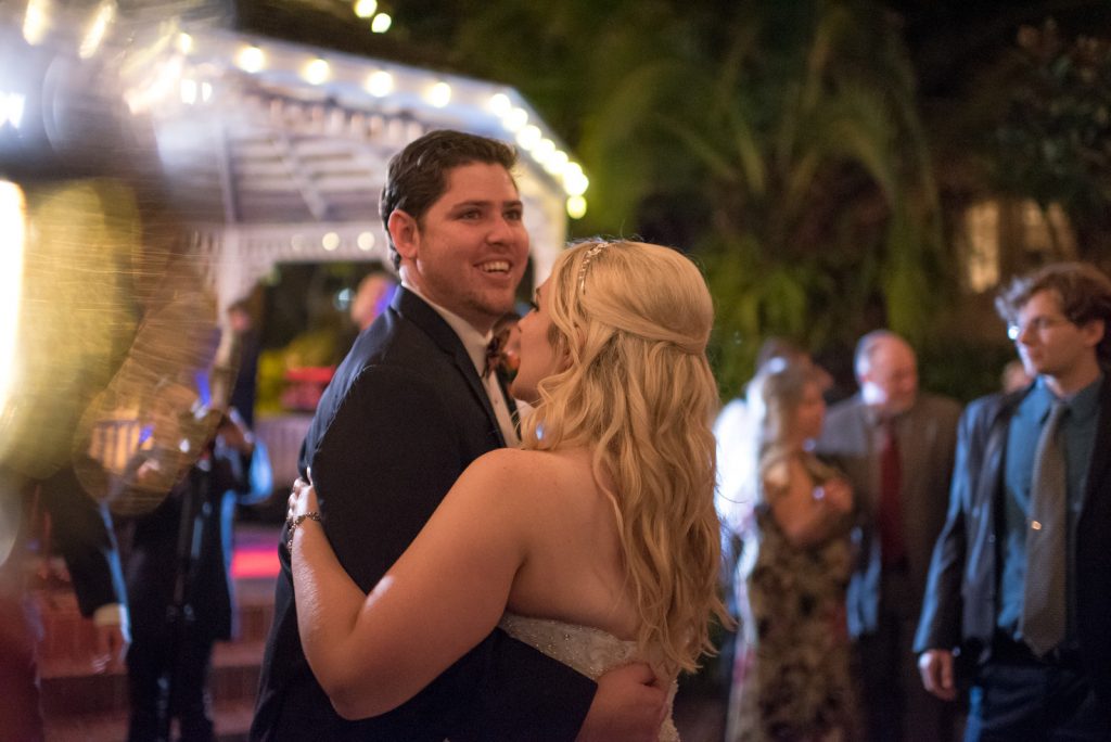 The Courtyard at Lake Lucerne Classic Purple & Orange Wedding Football Texas Longhorns Sports Lake Lucerne Courtyard Anna Christine Events Orlando Kathy Thomas Photography