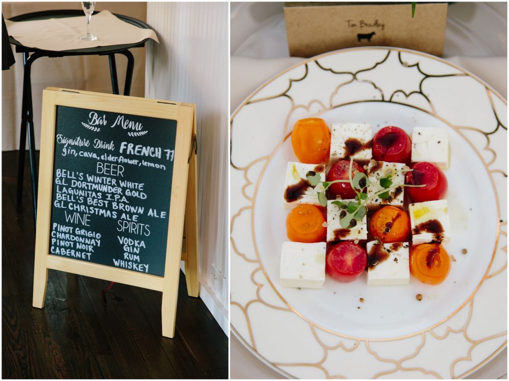 Cocktail Hour Arthur's Catering Drink List | Romantic Red & White Capen House Wedding Geometric Gold Anna Christine Events J Lebron Photography