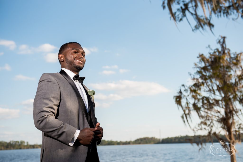 Groom Before Wedding | Classic Pink & White Beach Wedding Paradise Cove Lakeside Orlando Anna Christine Events Cricket’s Photography