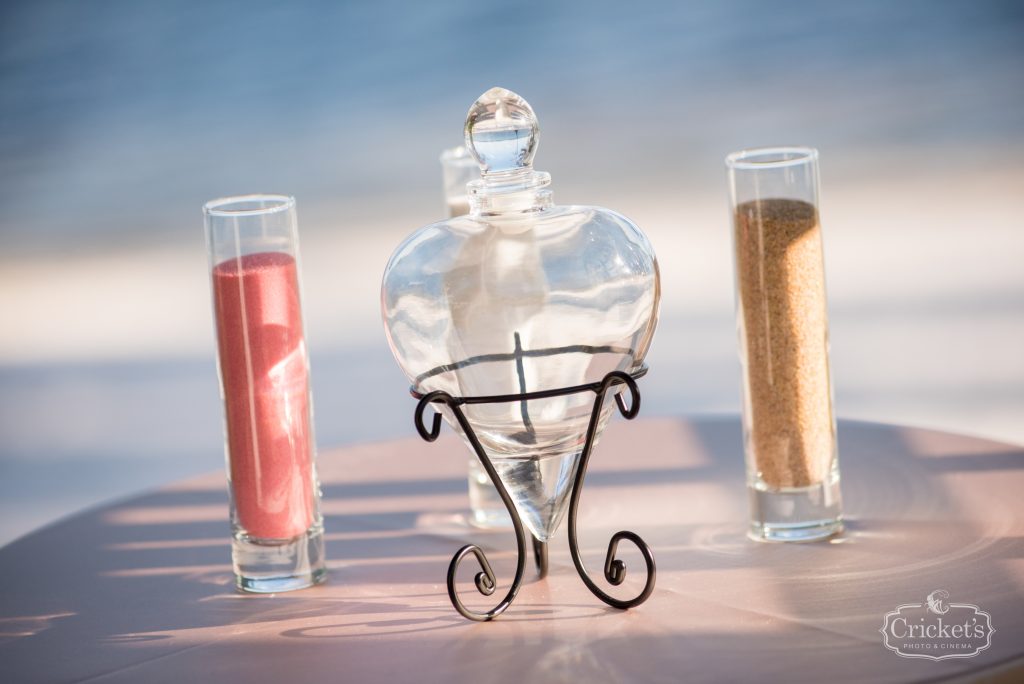Sand Ceremony Wedding | Classic Pink & White Beach Wedding Paradise Cove Lakeside Orlando Anna Christine Events Cricket’s Photography