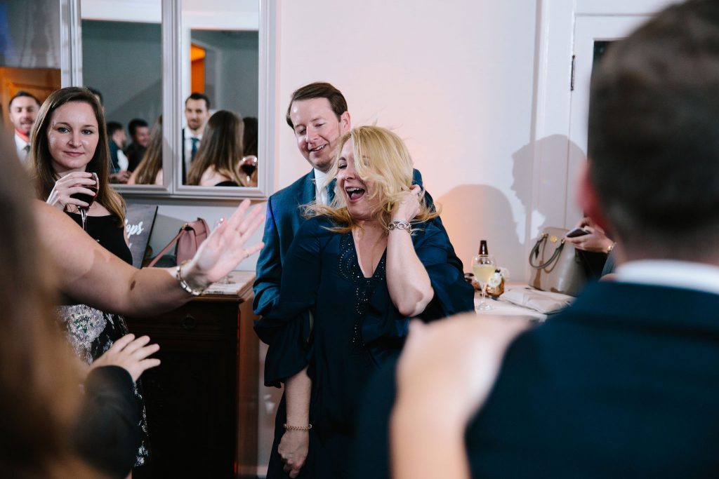 Open Dancing Reception | Romantic Red & White Capen House Wedding Geometric Gold Anna Christine Events J Lebron Photography