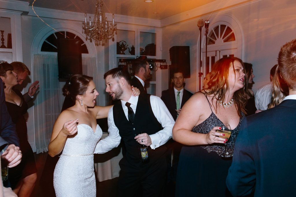 Open Dancing Reception | Romantic Red & White Capen House Wedding Geometric Gold Anna Christine Events J Lebron Photography