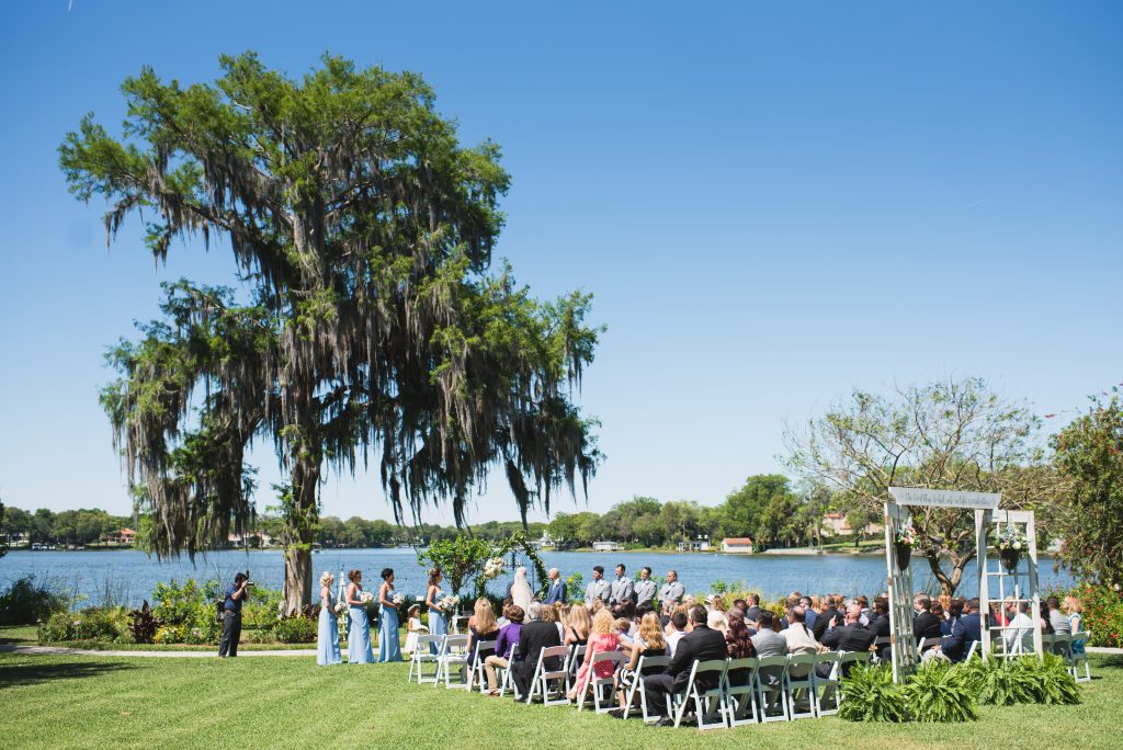 wedding ceremony at the capen house in winter park florida