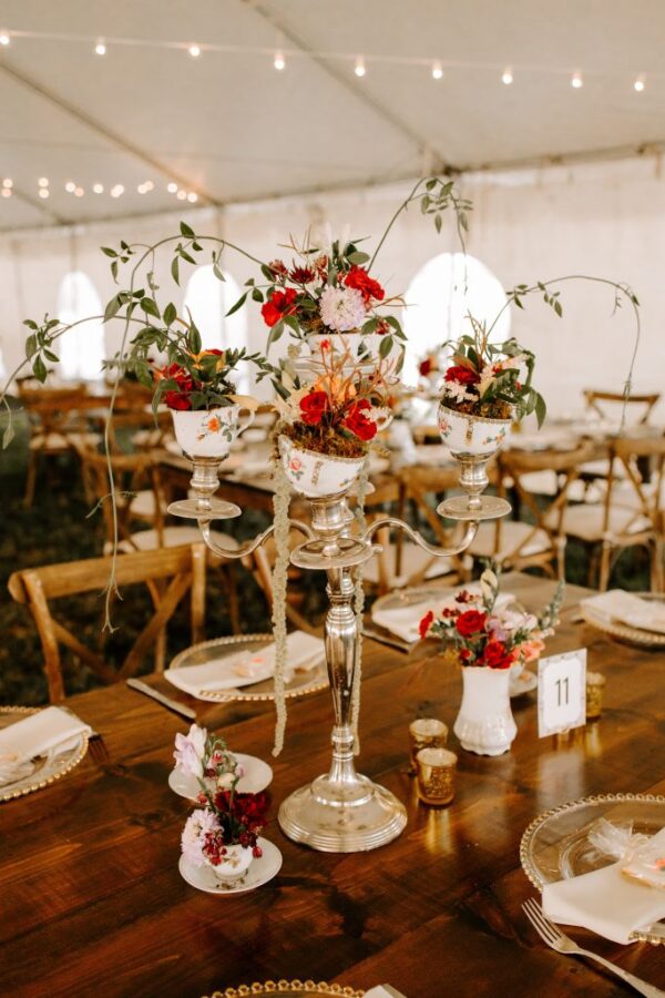 reception table at cypress grove estate house