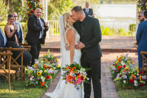 Bright Floral Outdoor Wedding Cypress Grove Estate House Orlando Wedding Planner Anna Christine Events