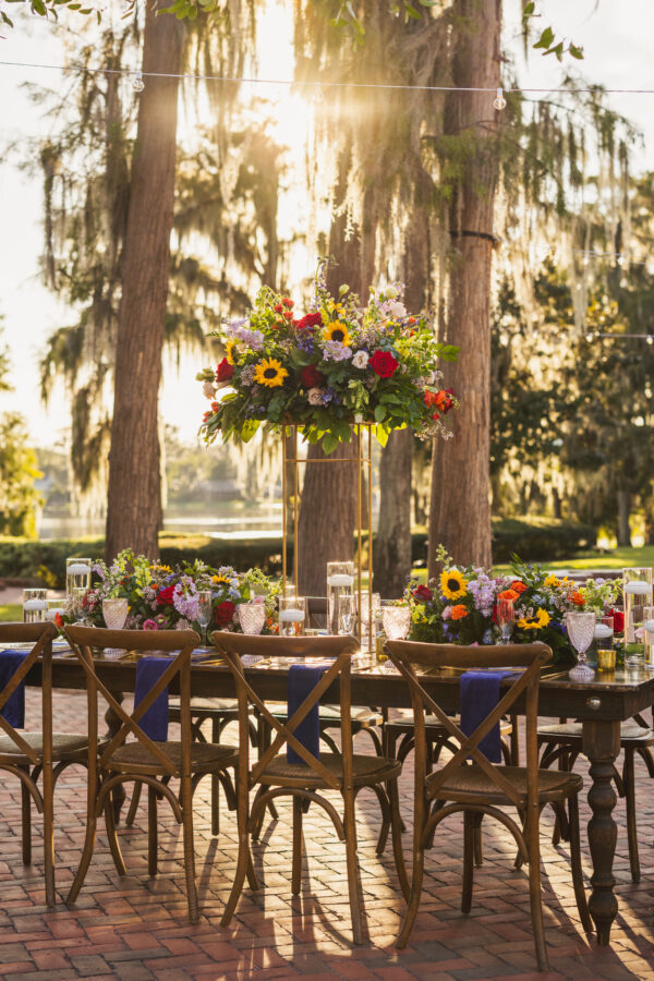 Bright Floral Outdoor Wedding Cypress Grove Estate House Orlando Wedding Planner Anna Christine Events