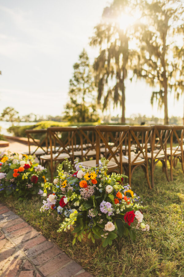 Bright Floral Outdoor Wedding Cypress Grove Estate House Orlando Wedding Planner Anna Christine Events