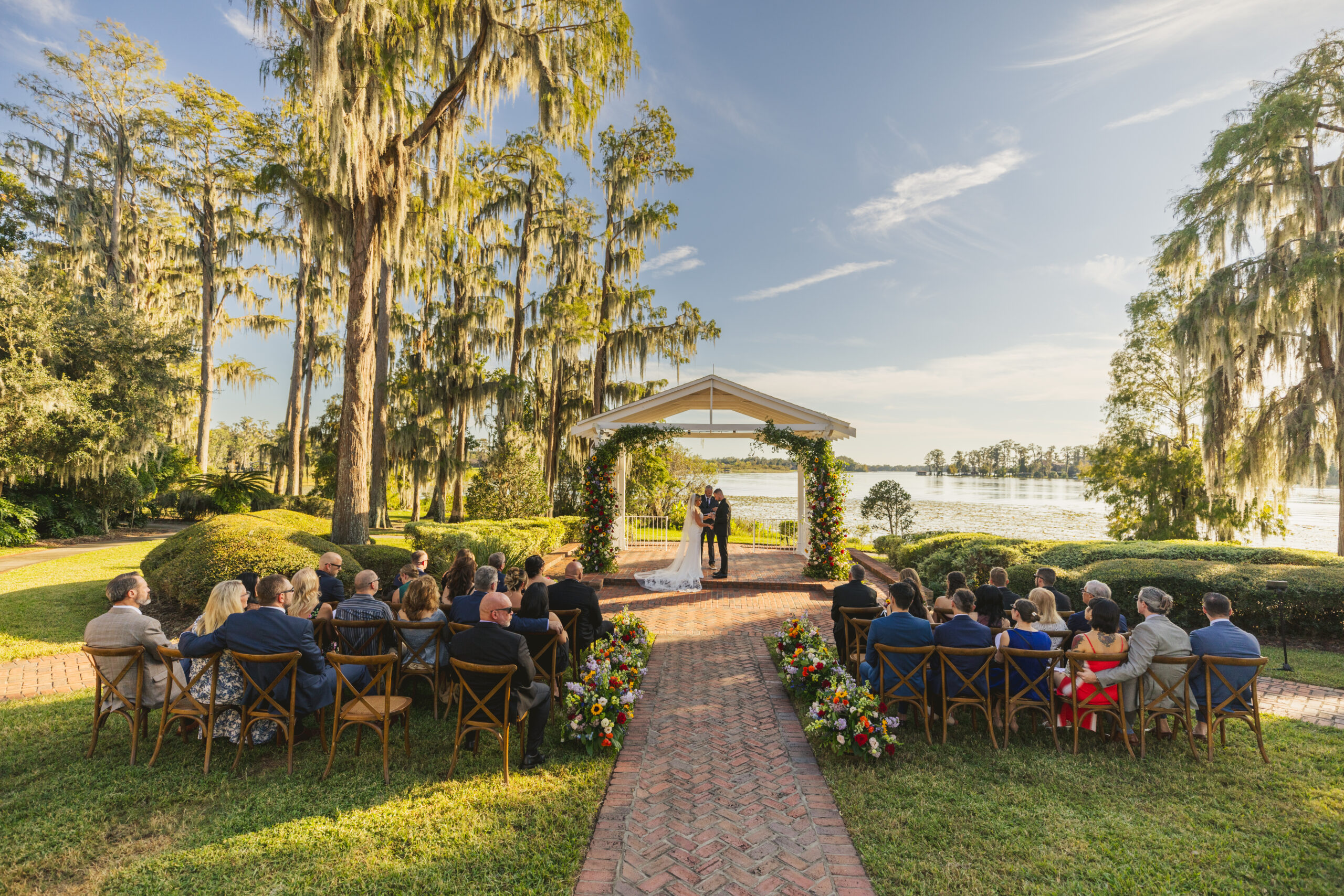 Bright Floral Outdoor Wedding Cypress Grove Estate House Orlando Wedding Planner Anna Christine Events
