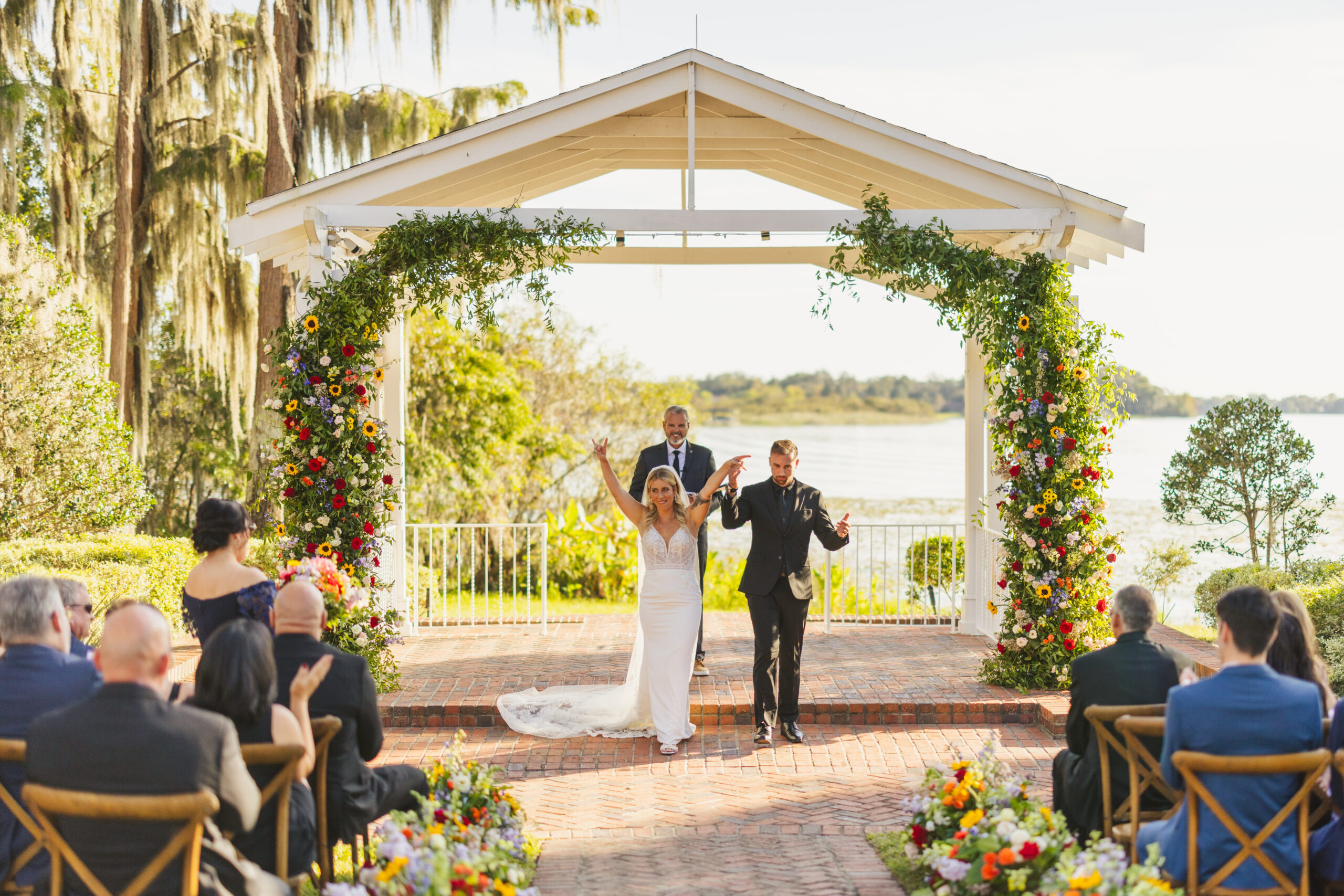 Bright Floral Outdoor Wedding Cypress Grove Estate House Orlando Wedding Planner Anna Christine Events