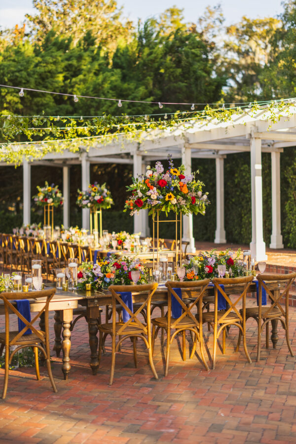 Bright Floral Outdoor Wedding Cypress Grove Estate House Orlando Wedding Planner Anna Christine Events