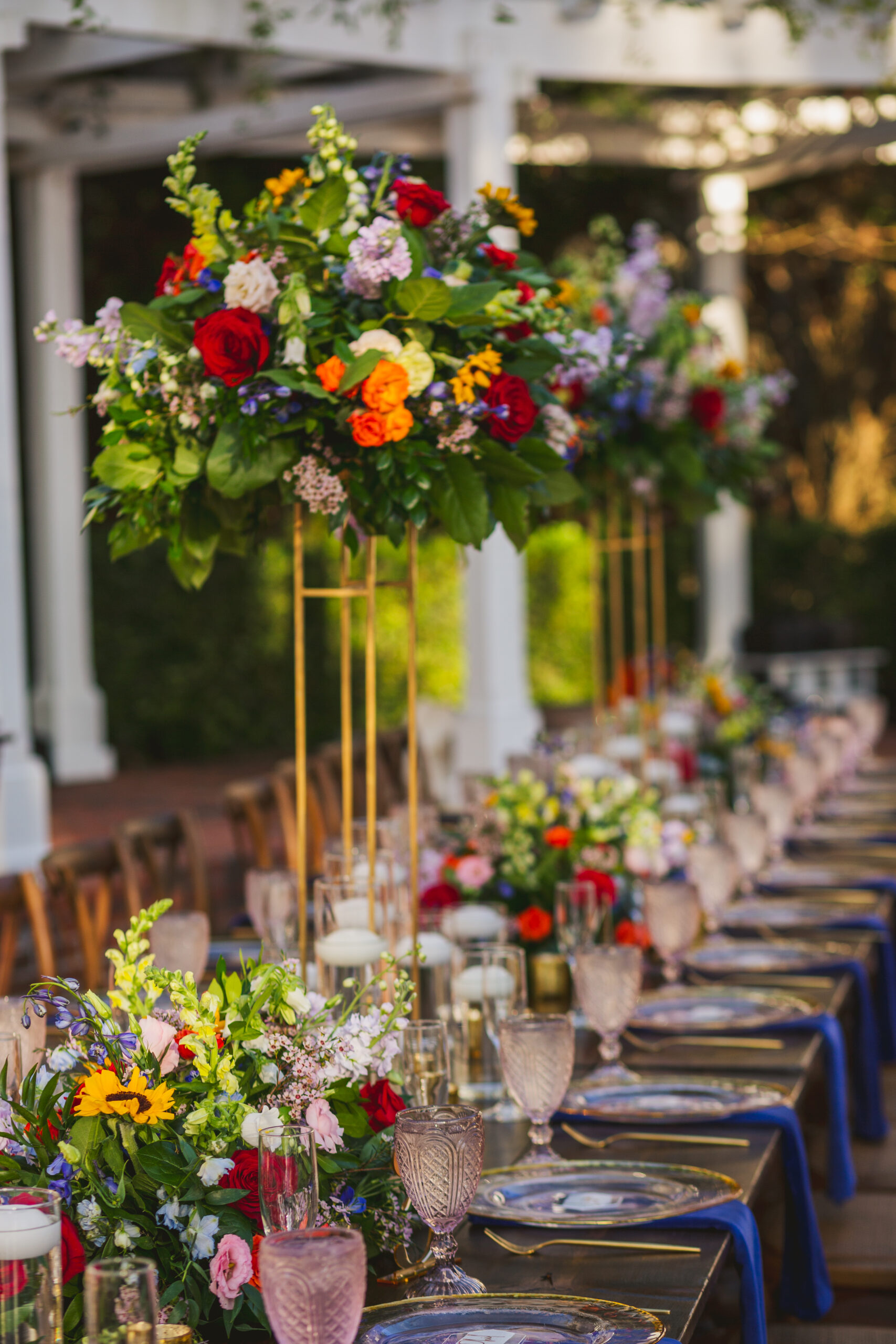 Bright Floral Outdoor Wedding Cypress Grove Estate House Orlando Wedding Planner Anna Christine Events