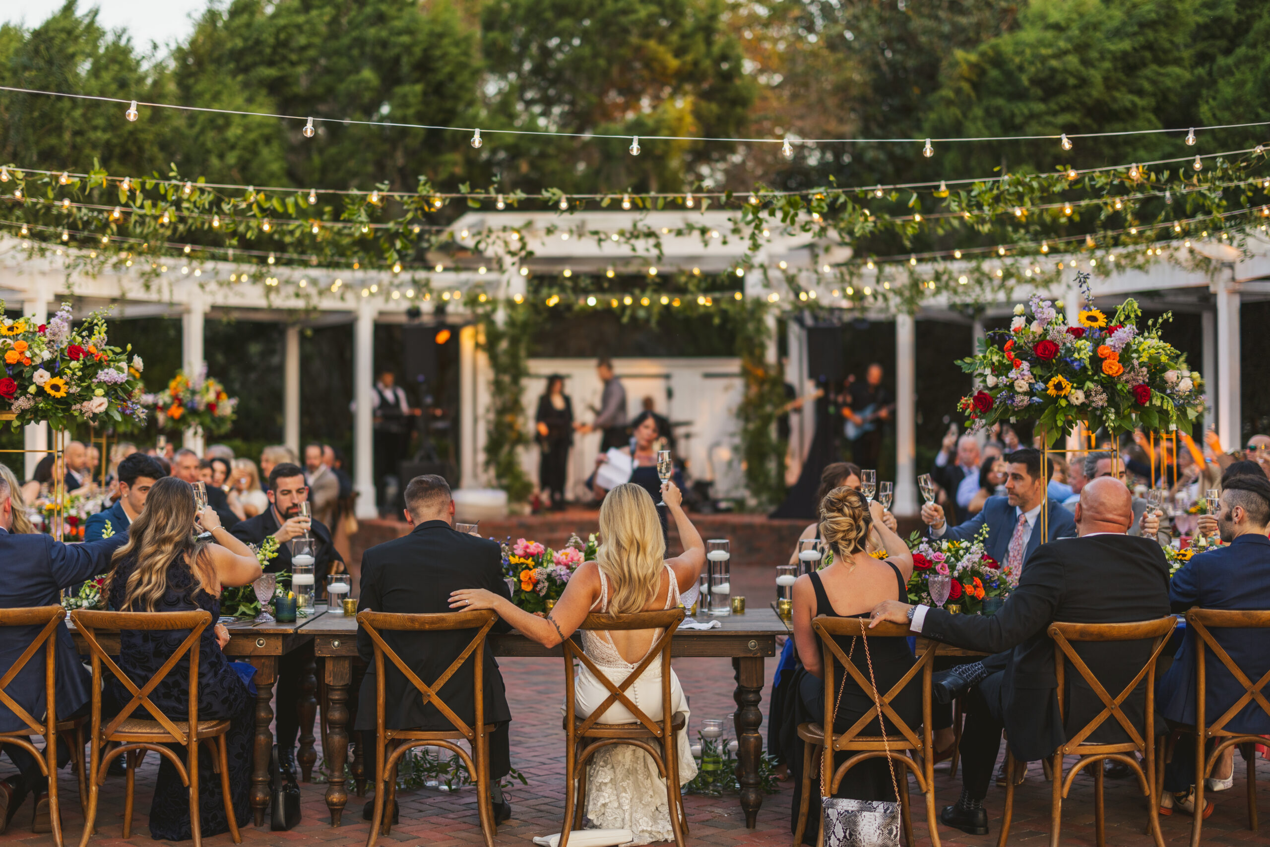 Bright Floral Outdoor Wedding Cypress Grove Estate House Orlando Wedding Planner Anna Christine Events