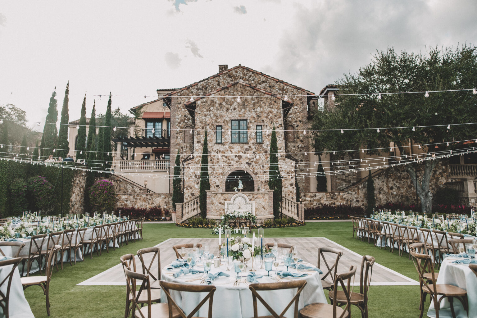 Romantic Outdoor Bella Collina Wedding Reception Orlando Wedding Planner Anna Christine Events